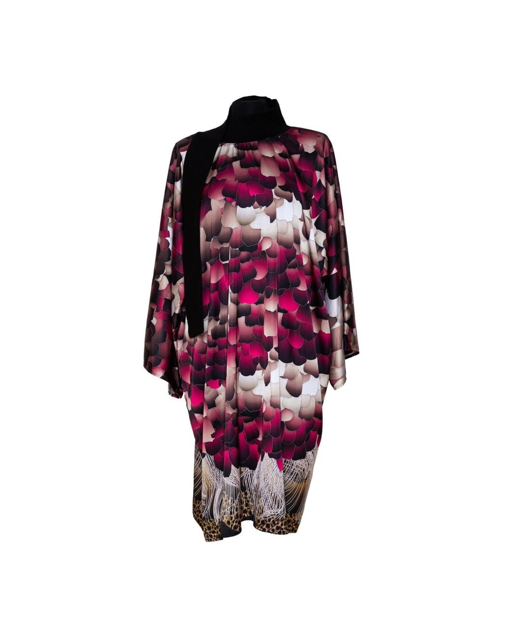 ARTISTA Red Feathers Silky Dress