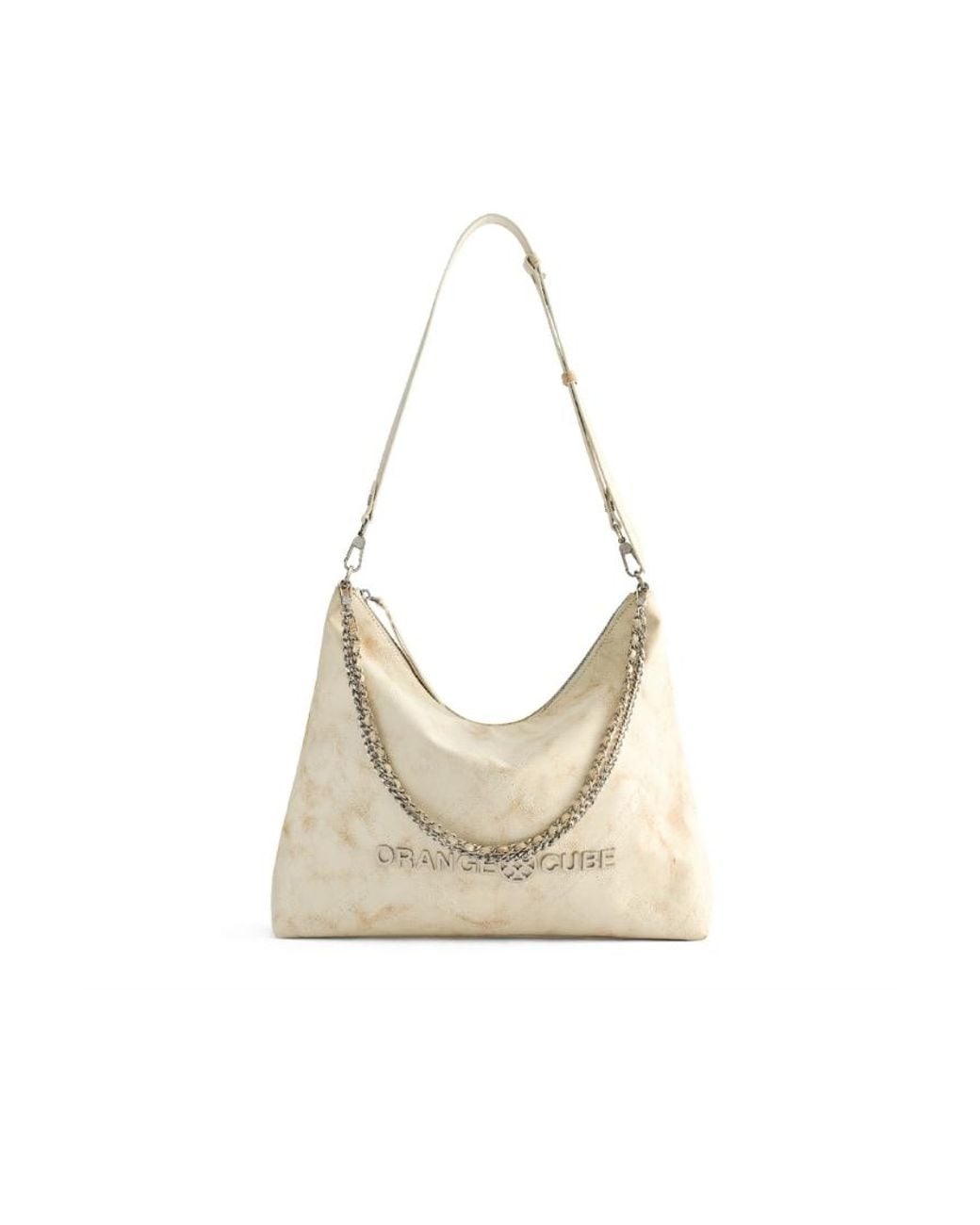 Orange Cube White Metropolitan Crossbody Bag