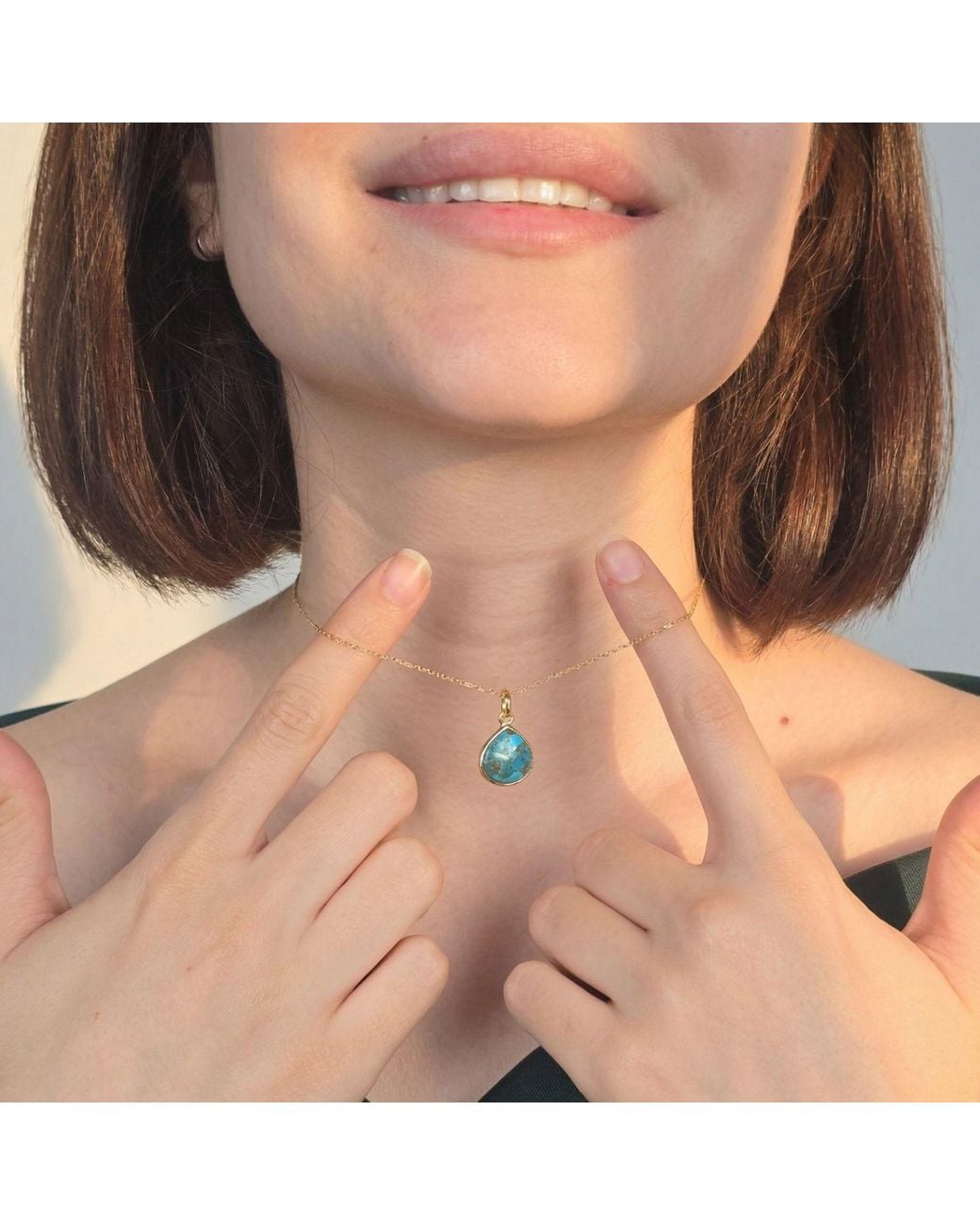 Sophelia Blue December Birthstone Plated Necklace