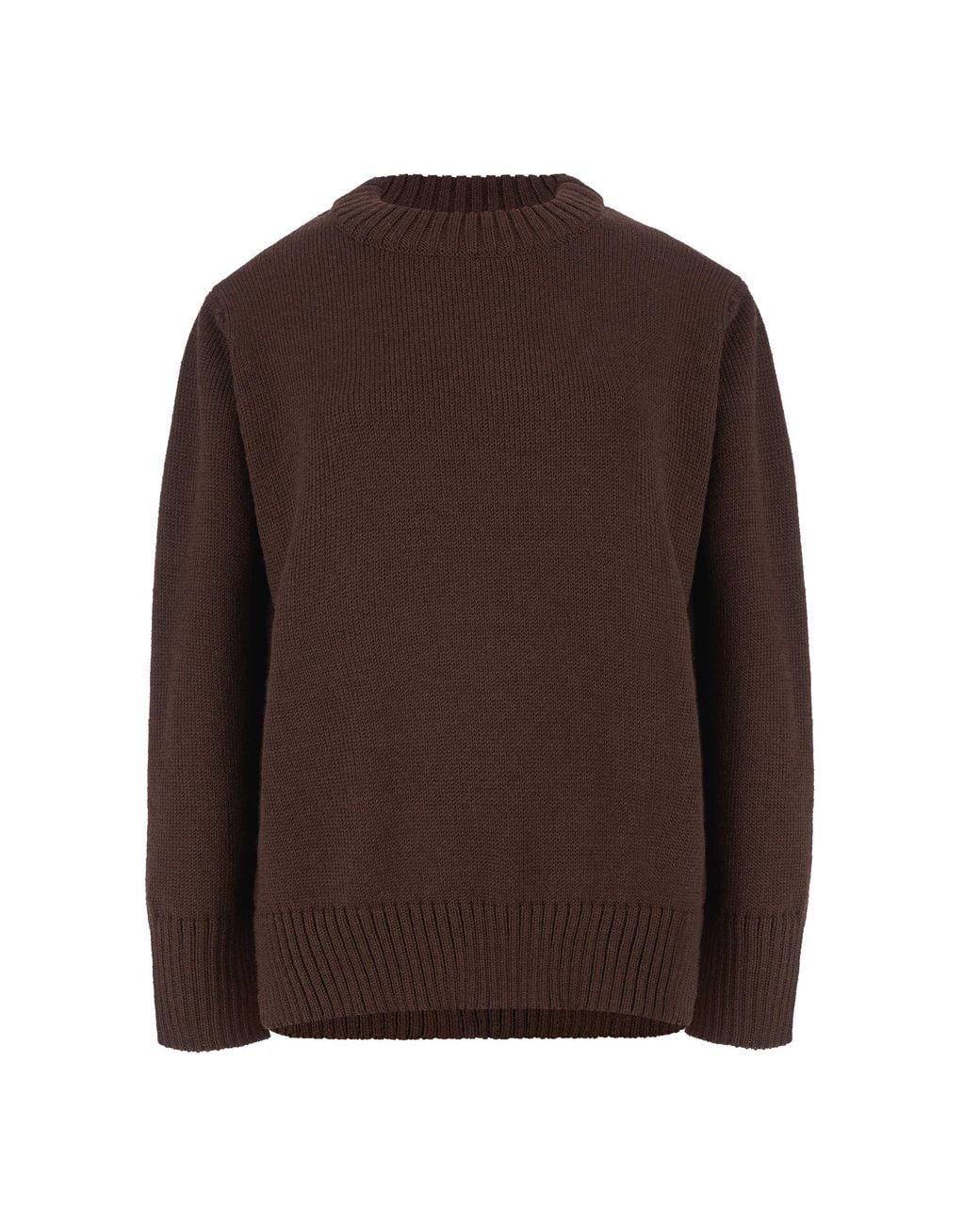 SALANIDA Brown Marina 100% Merino Jumper Chocolate