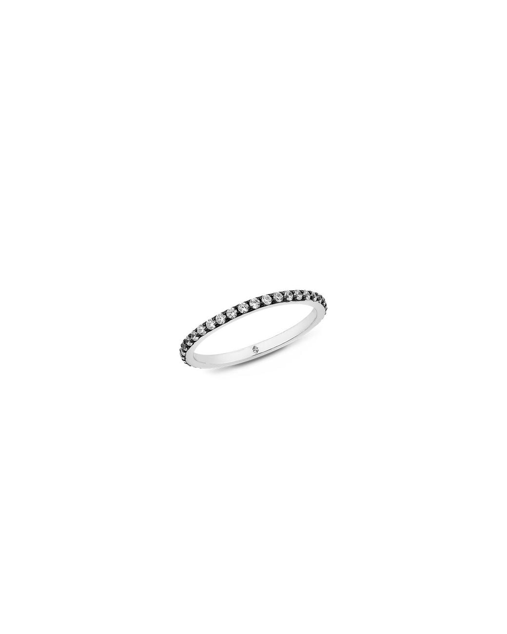 SALLY SKOUFIS White Highbeam Midi Ring With Made Cz Diamond Stimulant