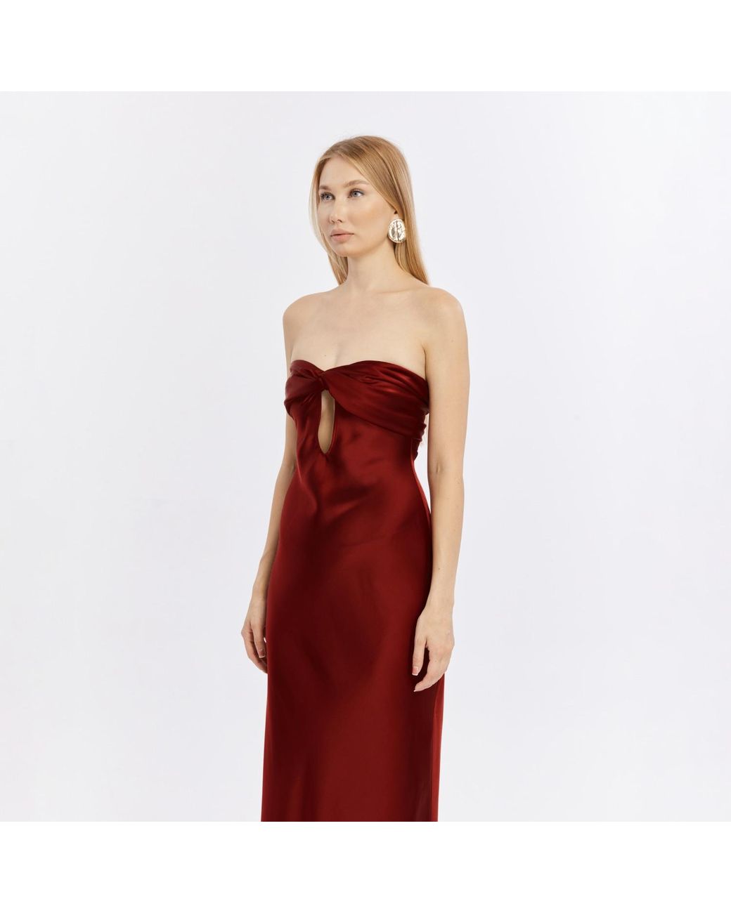 Herfetch Red Neutrals Maxi Bordeux Dress-Bordeux