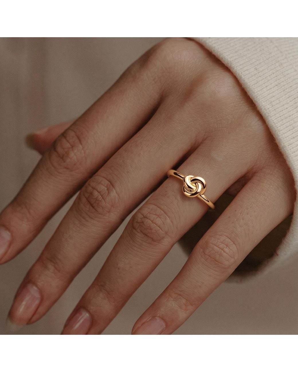 With Love Darling Metallic Knot Ring