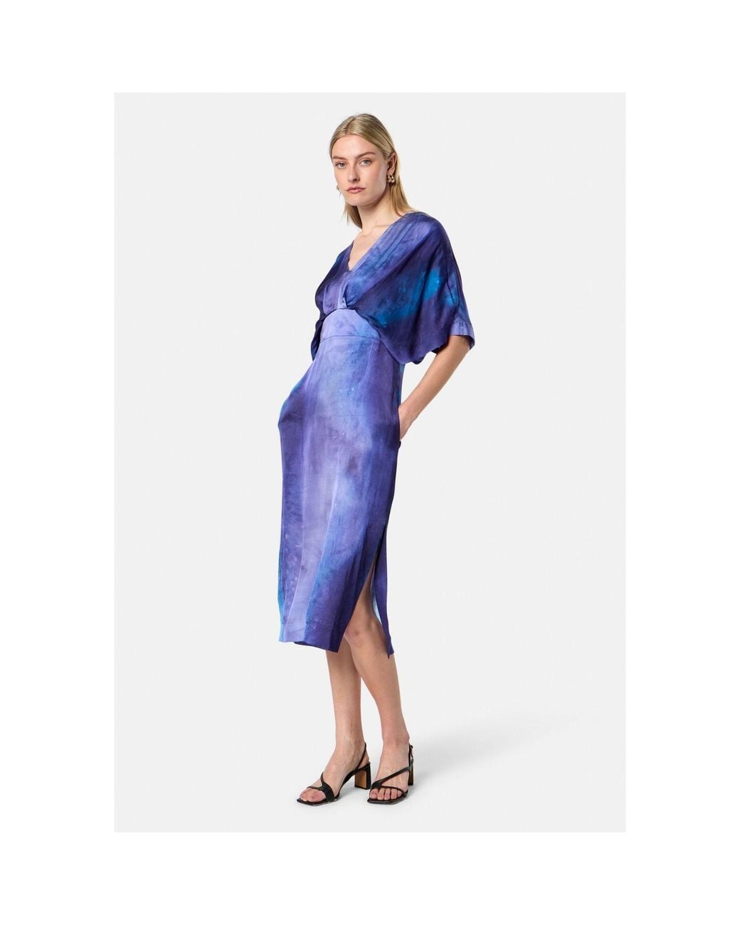 Helen Mcalinden Blue Eabha Celestial Print Dress