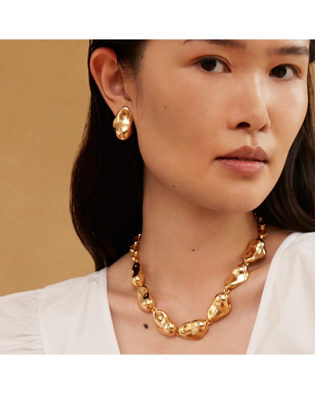 Biko Jewellery Metallic Molten Studs