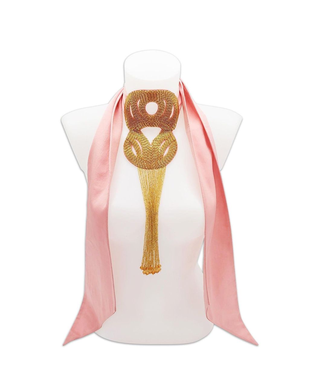 Julia Clancey Pink Leia Embroidered Necklace