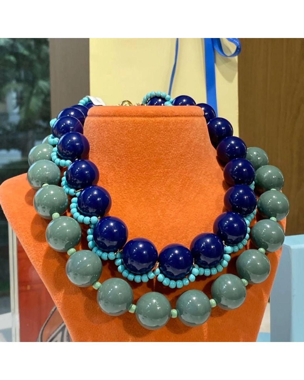 Eyeconic by Samar Ajram Red Vivian Terra Beaded Necklace