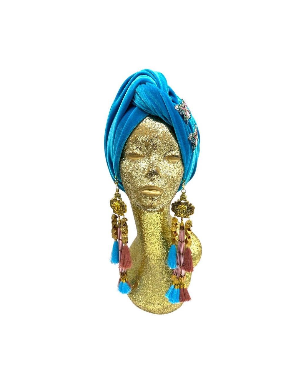 Julia Clancey Blue Azure Butterfly's Dream Turban
