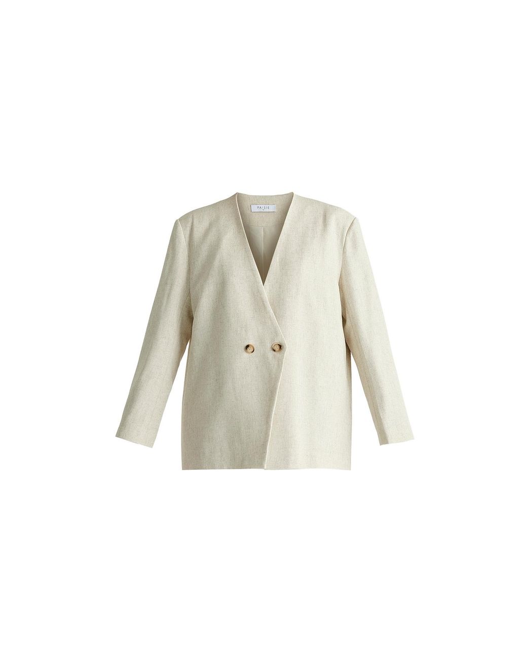 Paisie Natural Neutrals Drop Shoulder Double Breasted Blazer