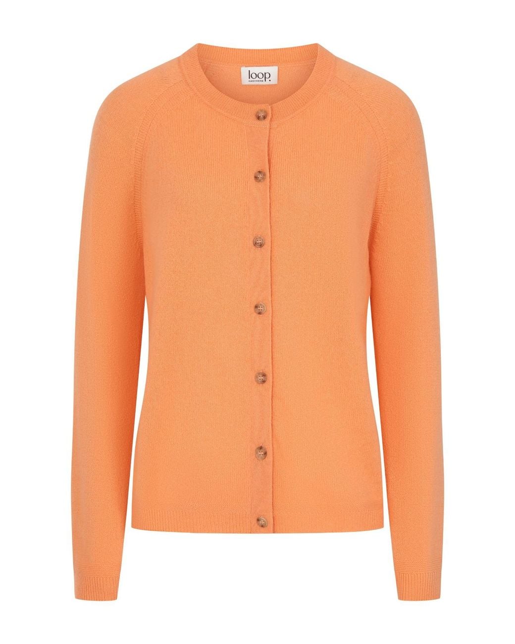 Loop Cashmere Featherweight Cardigan in Orange | Lyst UK