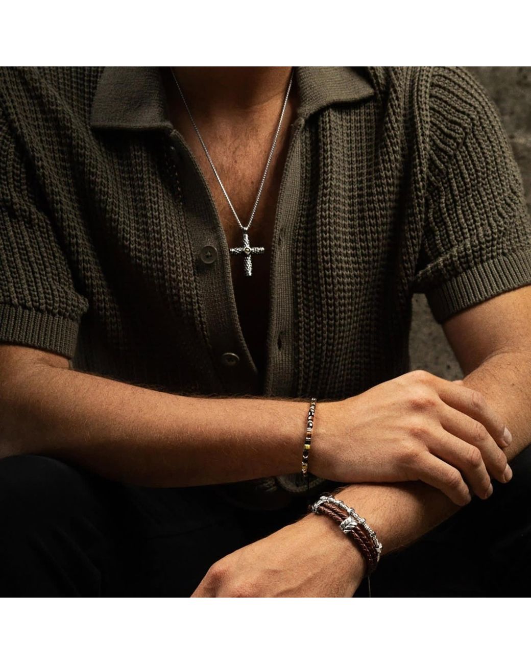 Corso Jewelry Metallic Cruzada for men