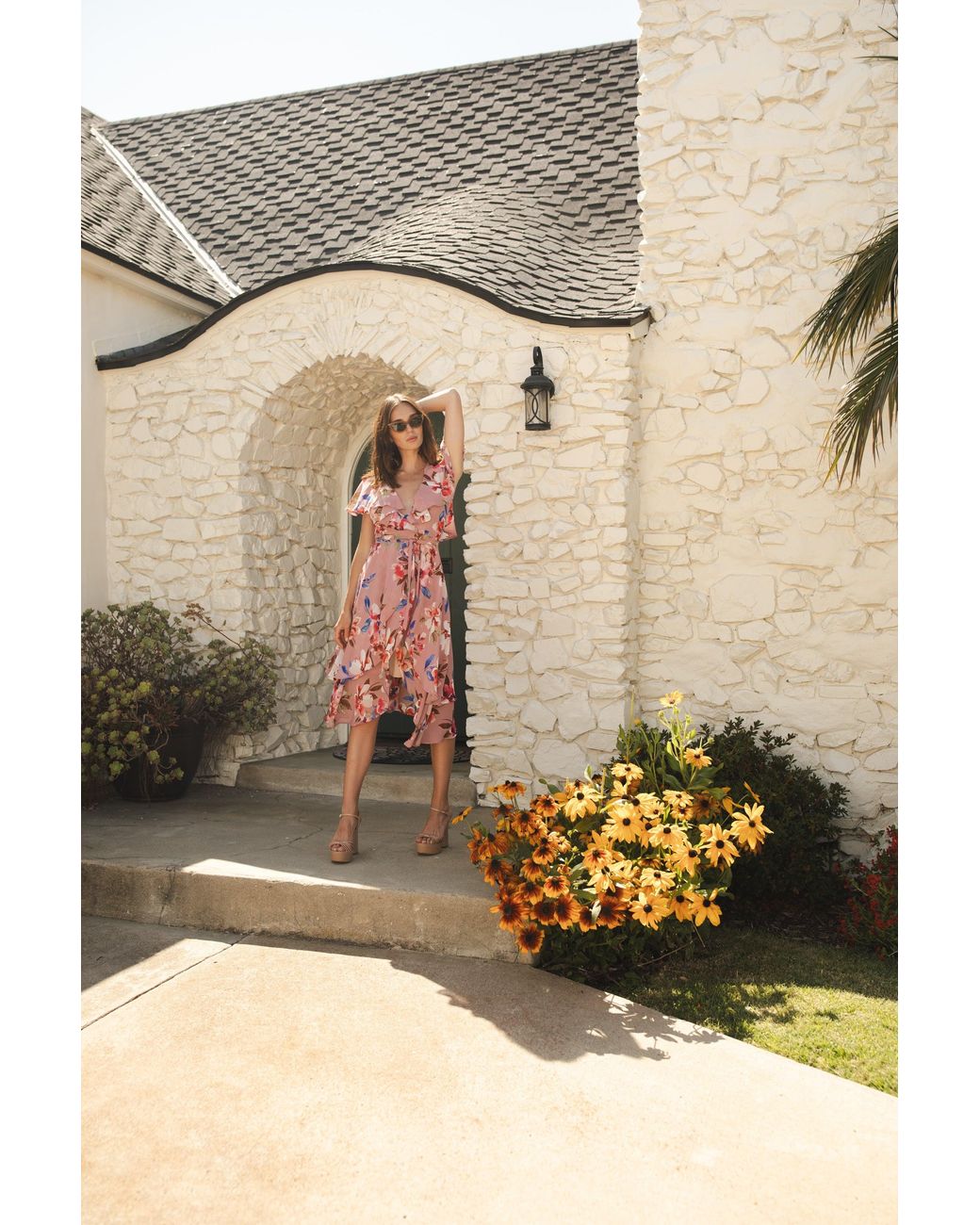 Jennafer Grace Red Lanie Flutter Wrap Dress
