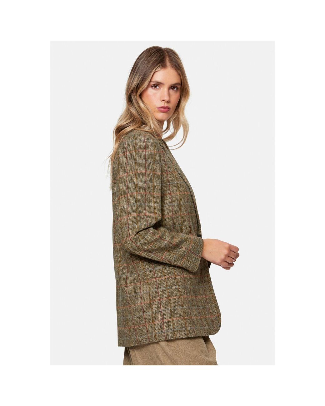 Helen Mcalinden Green Cassie Herringbone Tweed Jacket