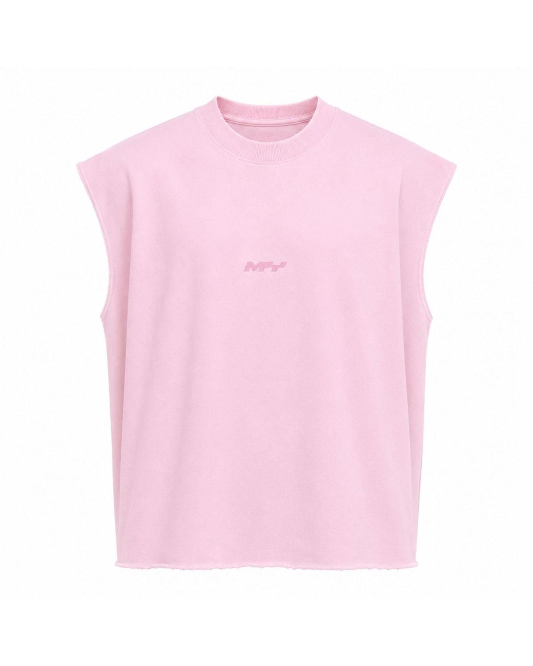 mysimplicated Pink Oversized Sleeveless Tee for men