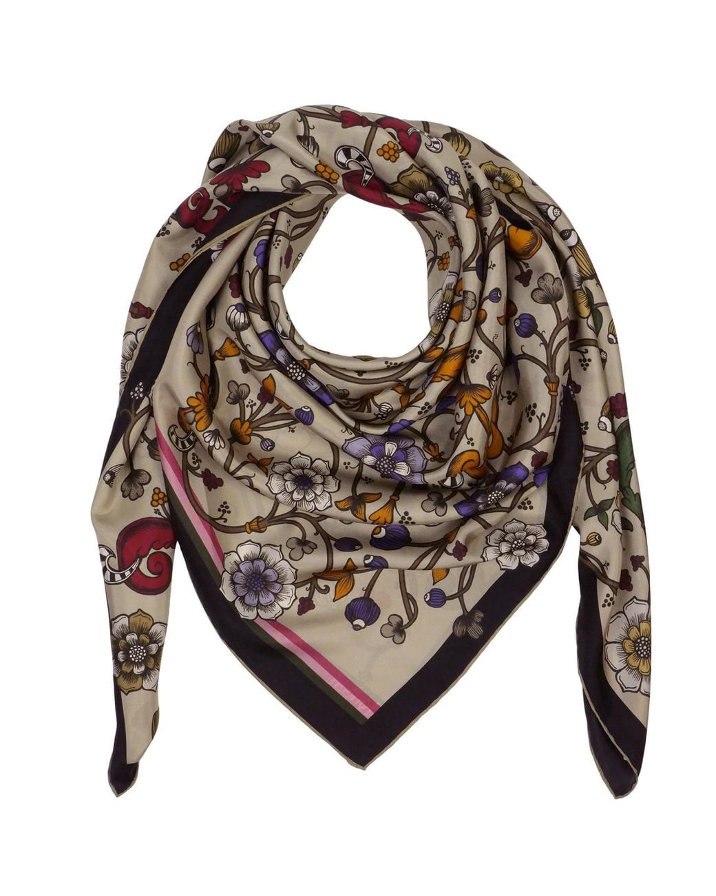 Kueen Metallic Silk Scarf