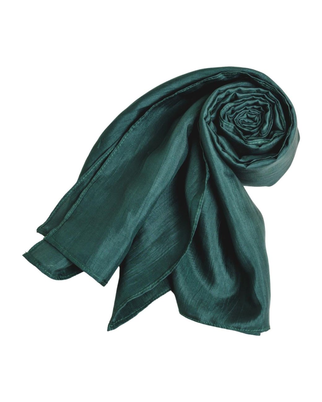 Silk and Bears Green Forest Mulberry Silk Scarf – Evening & Autumn Shawl