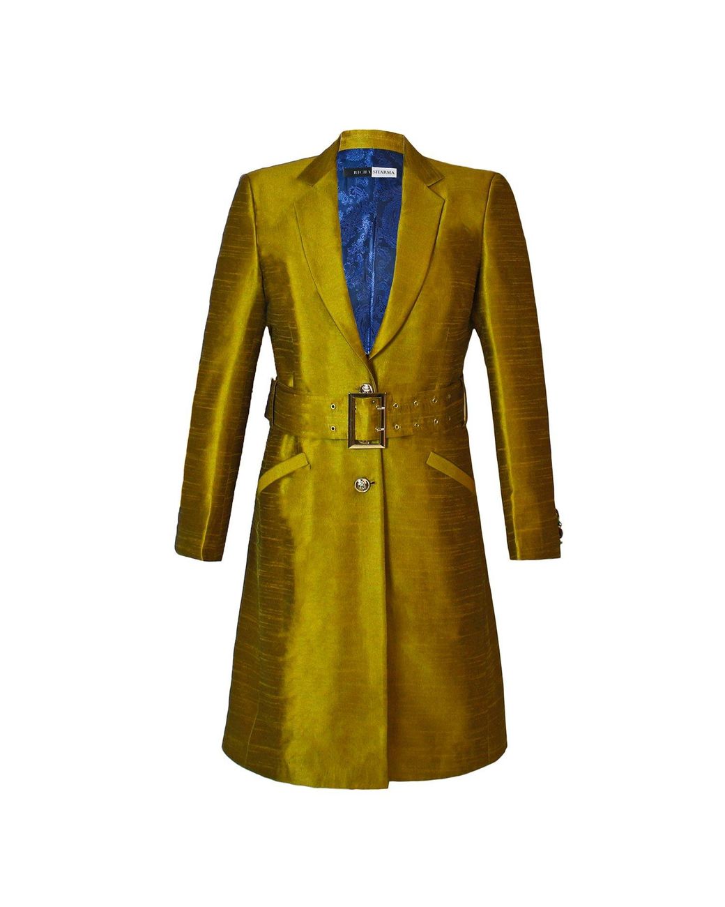 Richa Sharma Green Luxury Long Coat