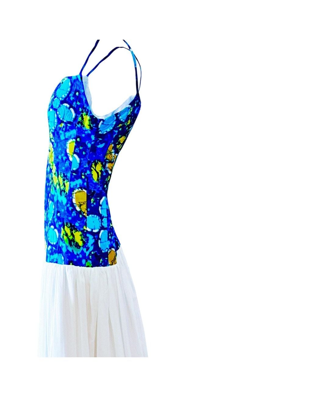 Chuks Collins Blue Ajah Resort Collection: Shoulder Strap Long Dress – Adesewa Bloom