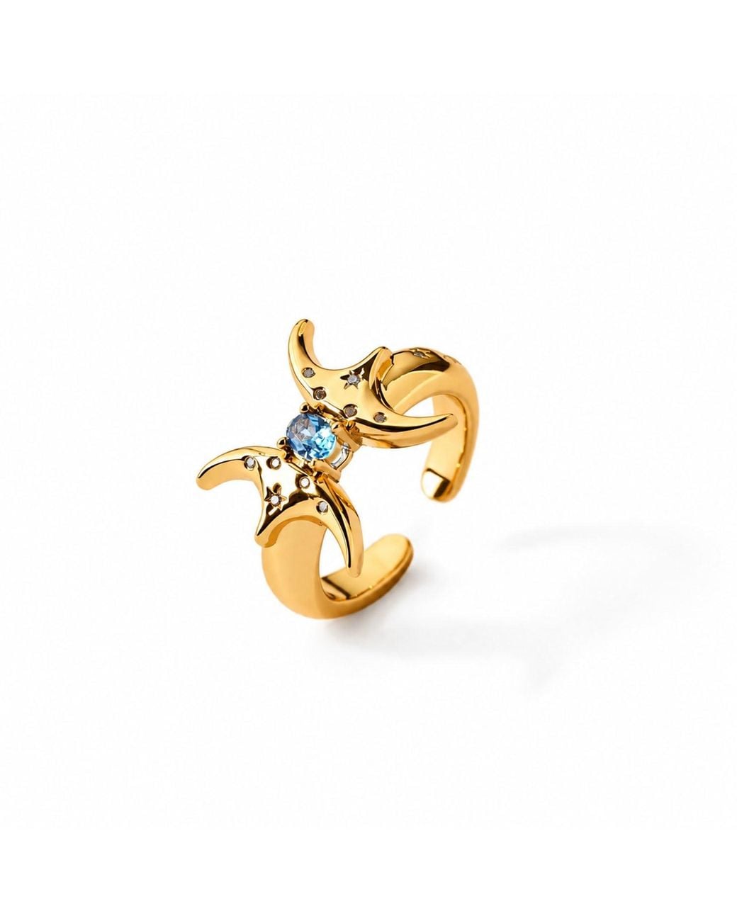 Qibai Metallic Pisces Zodiac Ring –