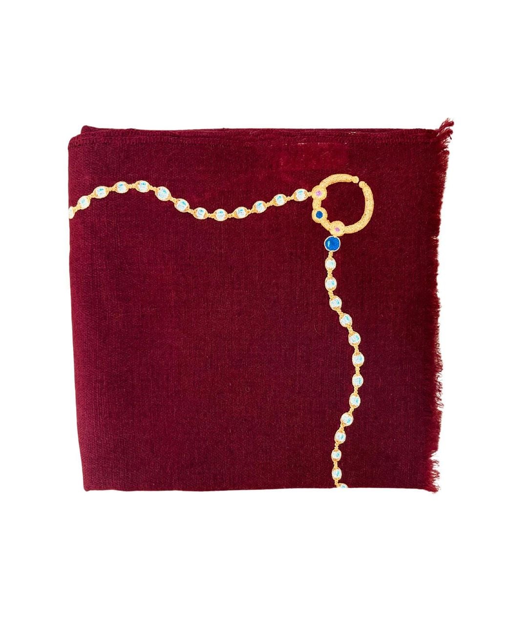 Heritagemoda Red Handmade Burgundy Jewel Tone Pashmina Luxury Scarf