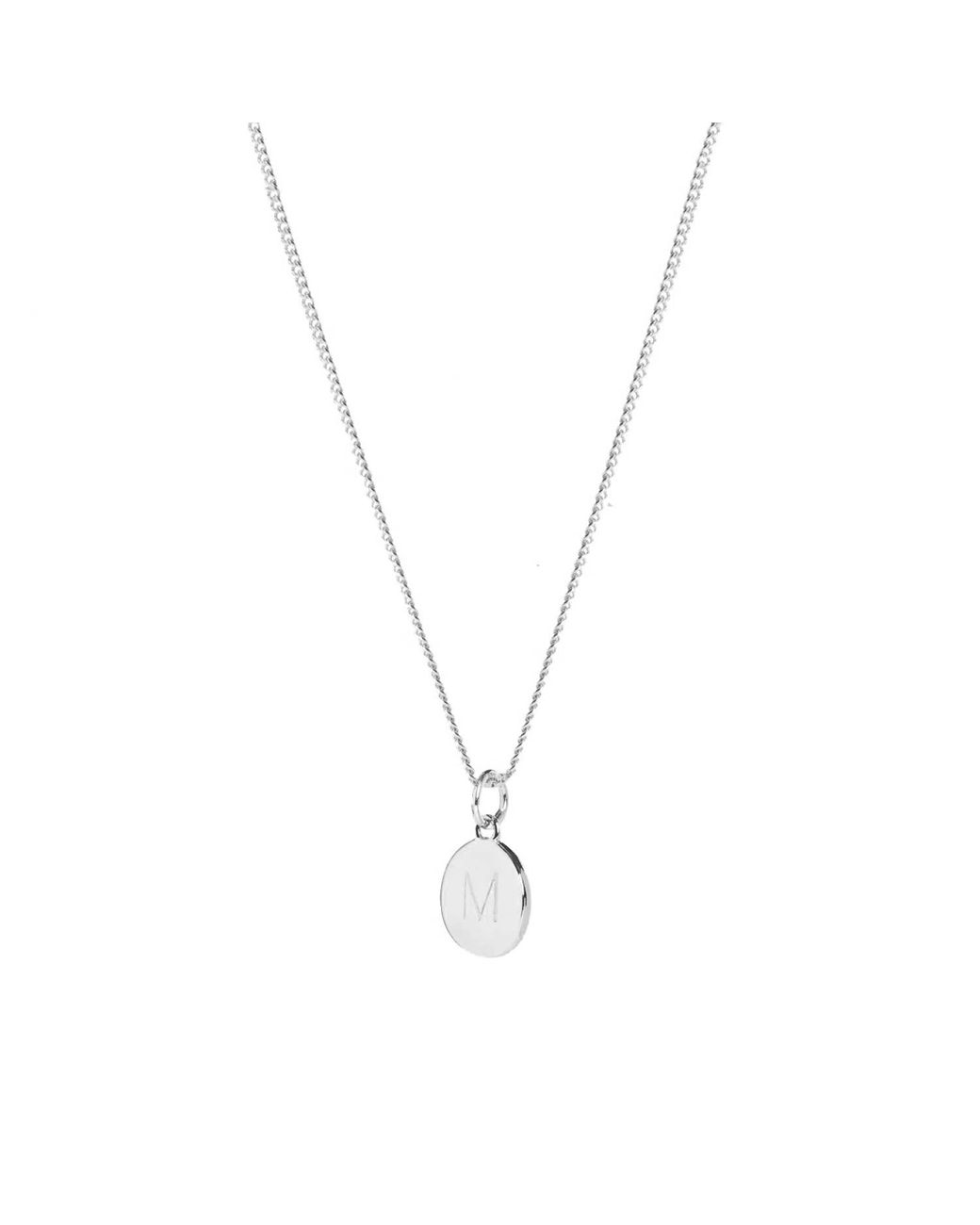 Muru Metallic Initial Disc Necklace