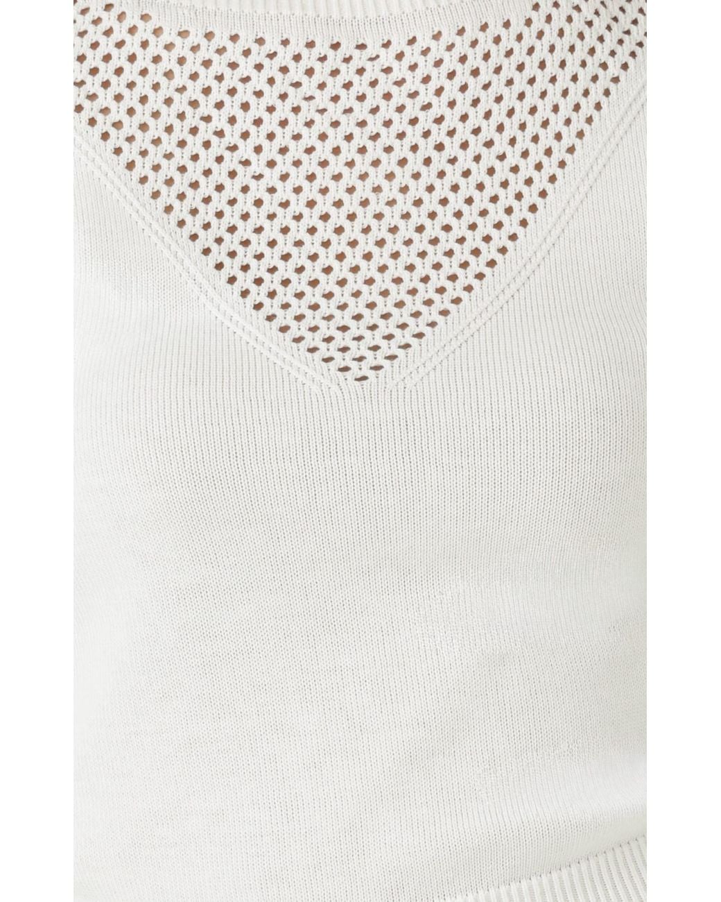 SACHA DRAKE White Chloe Three Quarter Sleeve Knit Top