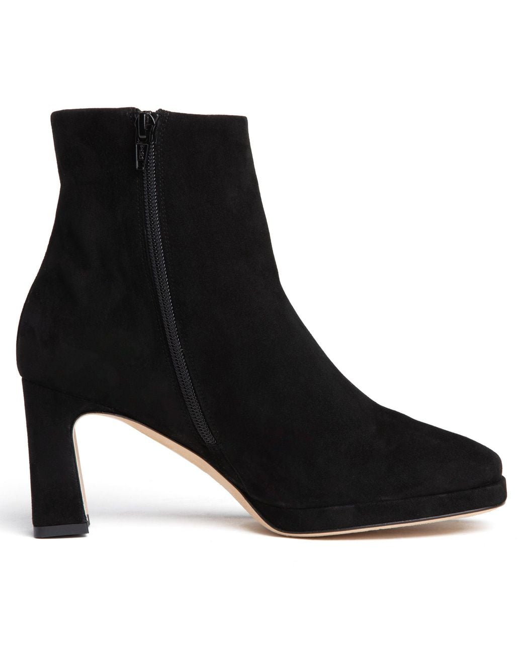 Beautiisoles by Robyn Shreiber Made in Italy Black Scottie Ankle Bootie Comfortable Medium Heel Elegant For Work & Evening