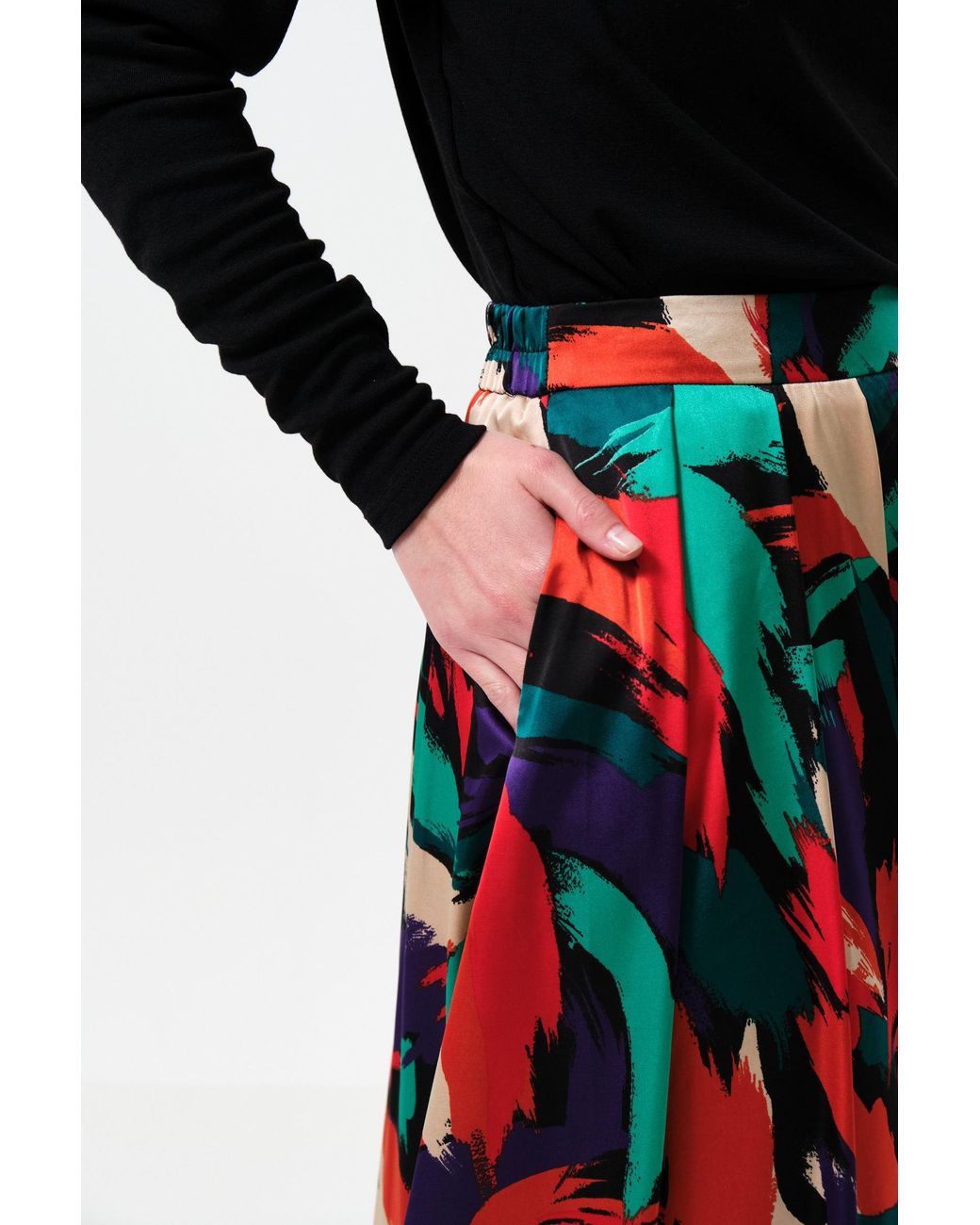Louche White Lizea Hofmann Print Midi Skirt