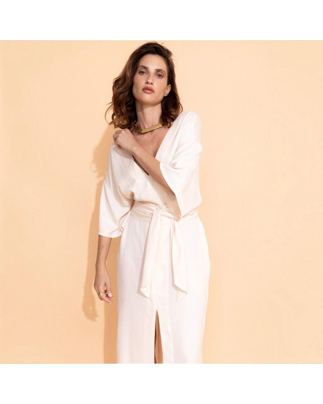 Casa Lélé Natural The Lana Kaftan Dress