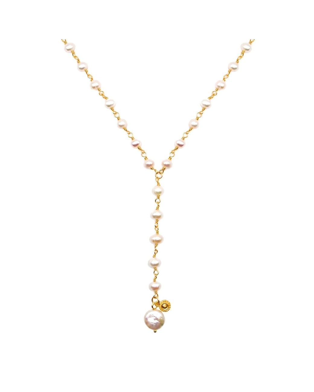 Iris London Metallic Aria Lariat Necklace