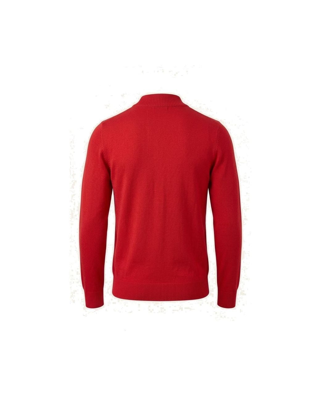 Ron Tomson Red Mock Neck Relaxed Sweater for men