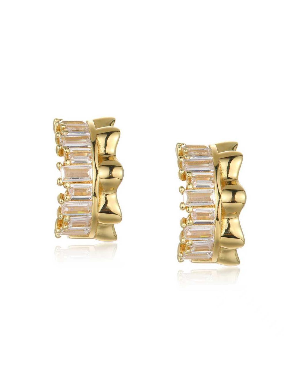 Lioness by Tf Metallic Aurea Loop Earrings Vermeil