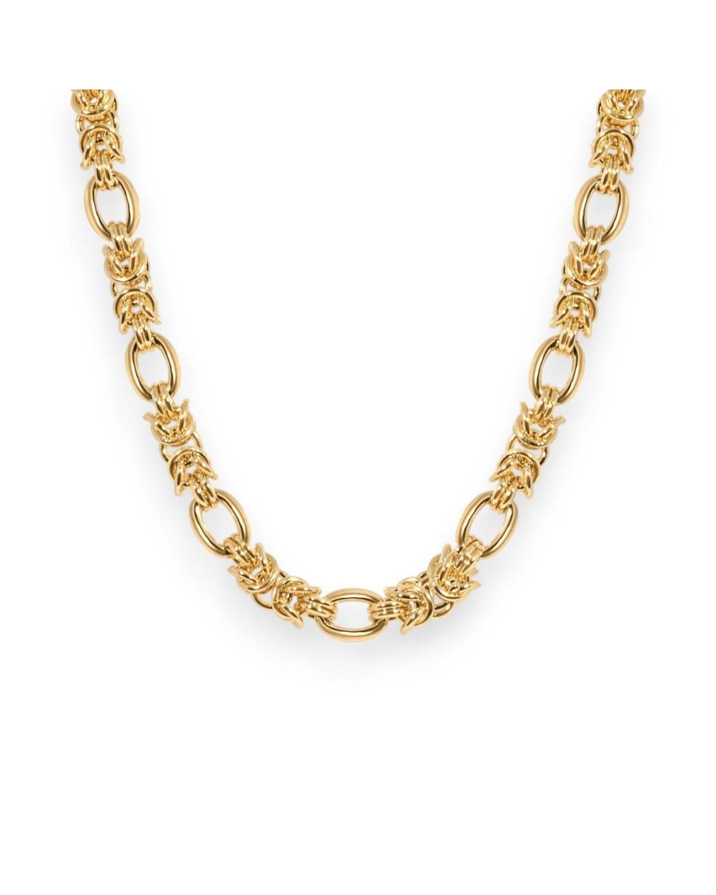Alexie of Athens Metallic Chunky Byzantine Chain Necklace
