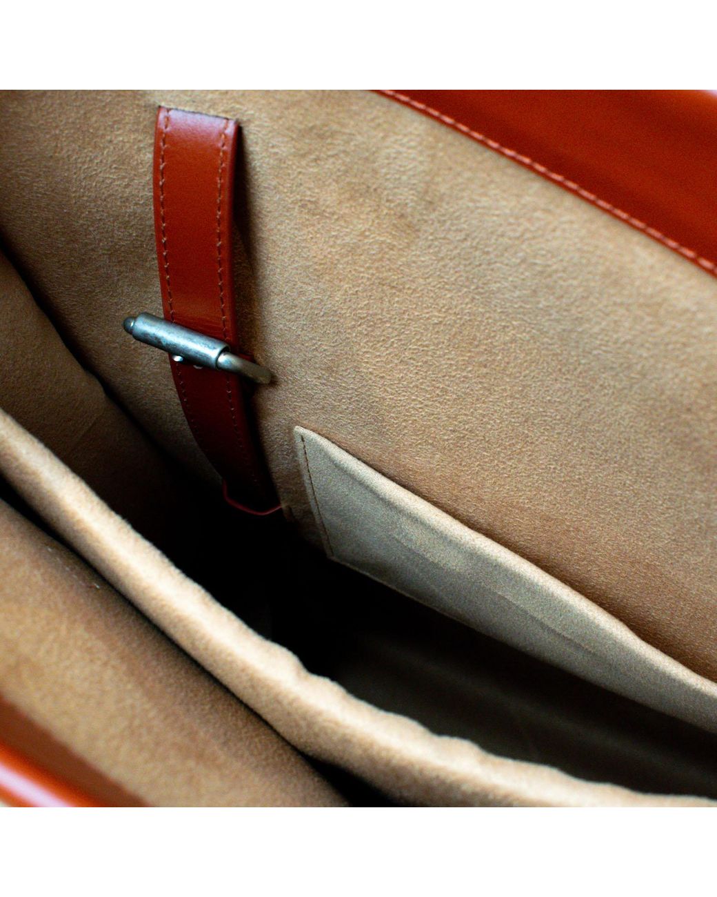 godi. Red Handmade Adjustable Leather Tote Bag for men