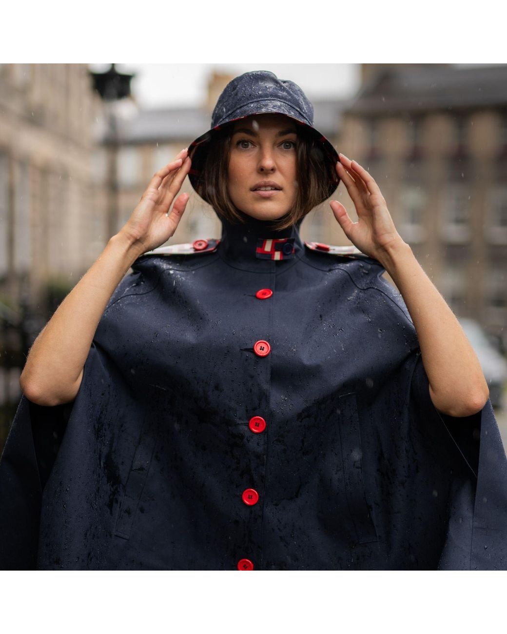 BEIRA Blue Rosa Bucket Hat Silk