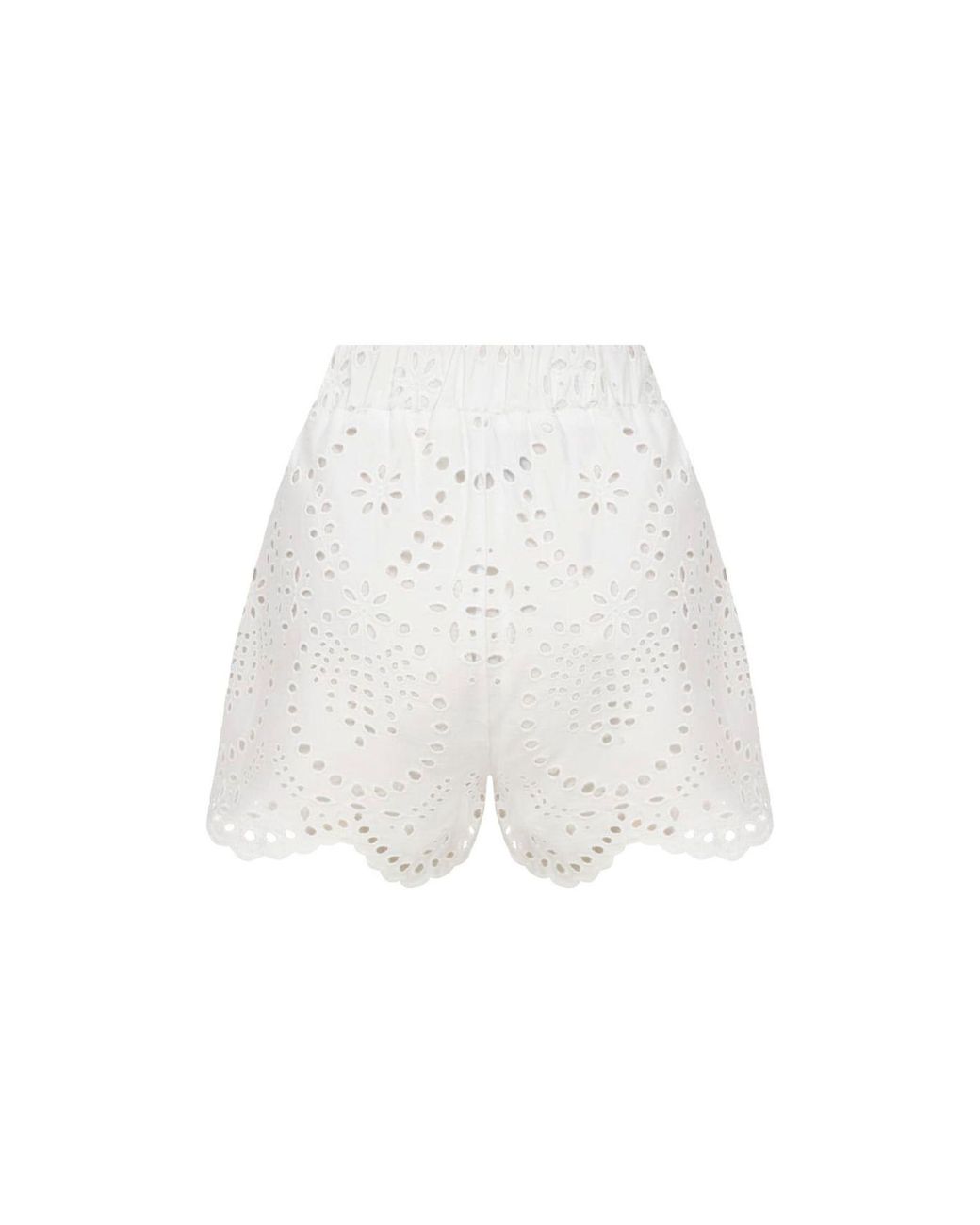 Thisisu Collection White Solstice Short -High Waist Broderie Short