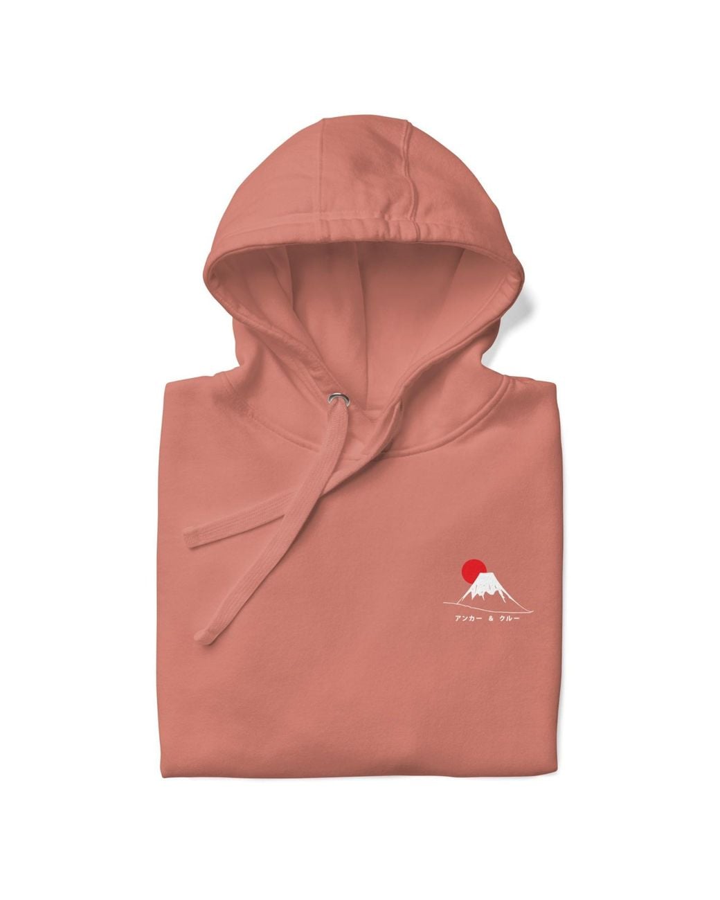 Anchor and Crew Pink Cocktail Mount Fuji Landmark Cotton Blend Hoodie