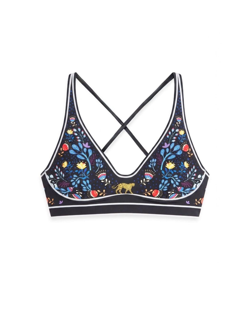 Jessie Zhao New York Blue Amazon Rainforest Sports Bra