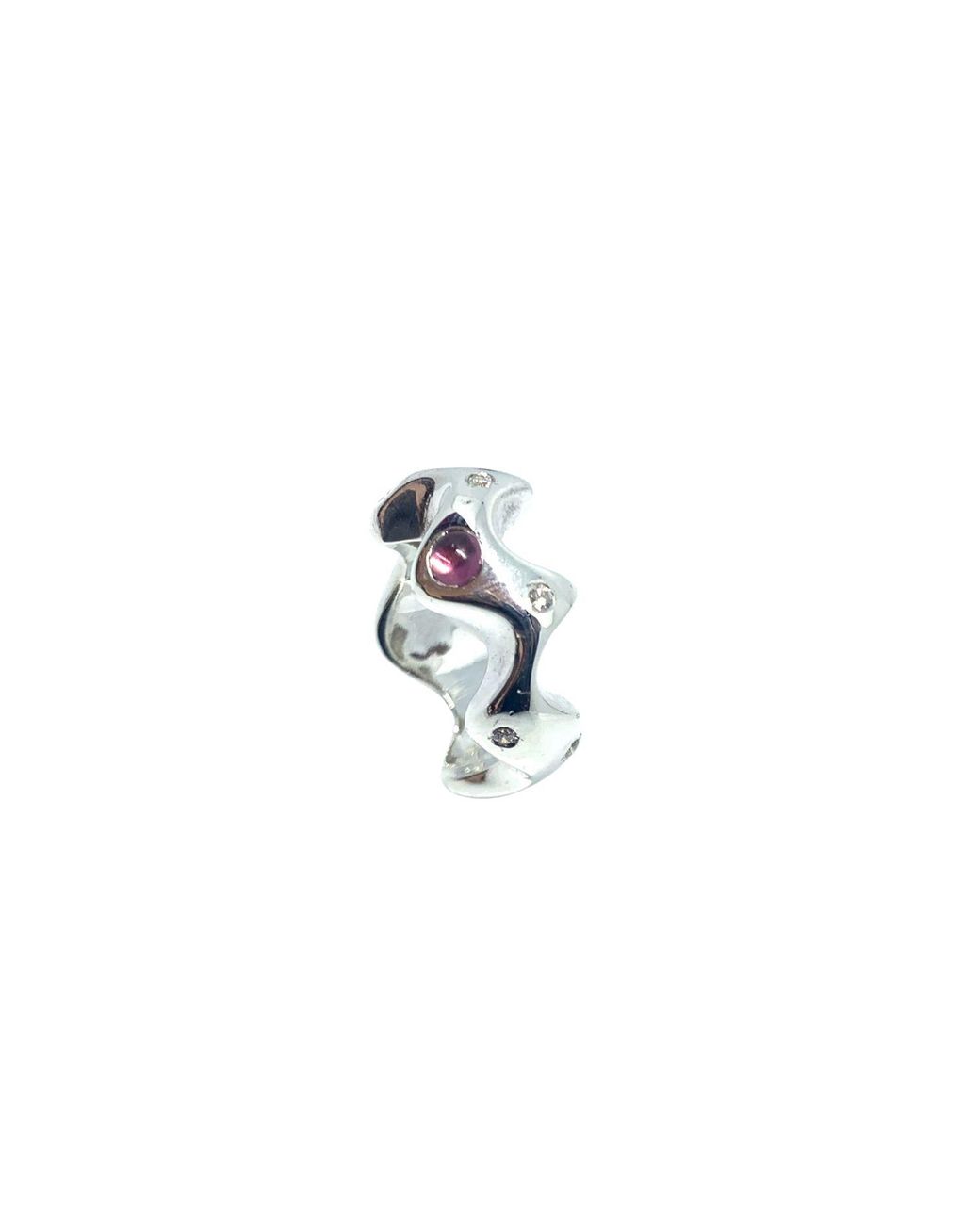 Tg-Jewellery by Tamara Gervasio Blue Sea Slug Ring Cubic Zirconia And Tourmaline