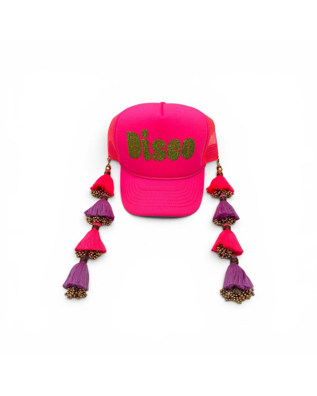 Julia Clancey Pink Disco Tasseltastic Dorado Trucker Cap
