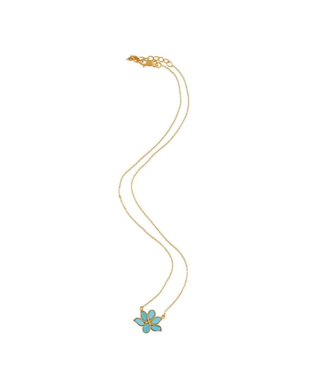 Opium Jewels Blue Water Lotus Necklace