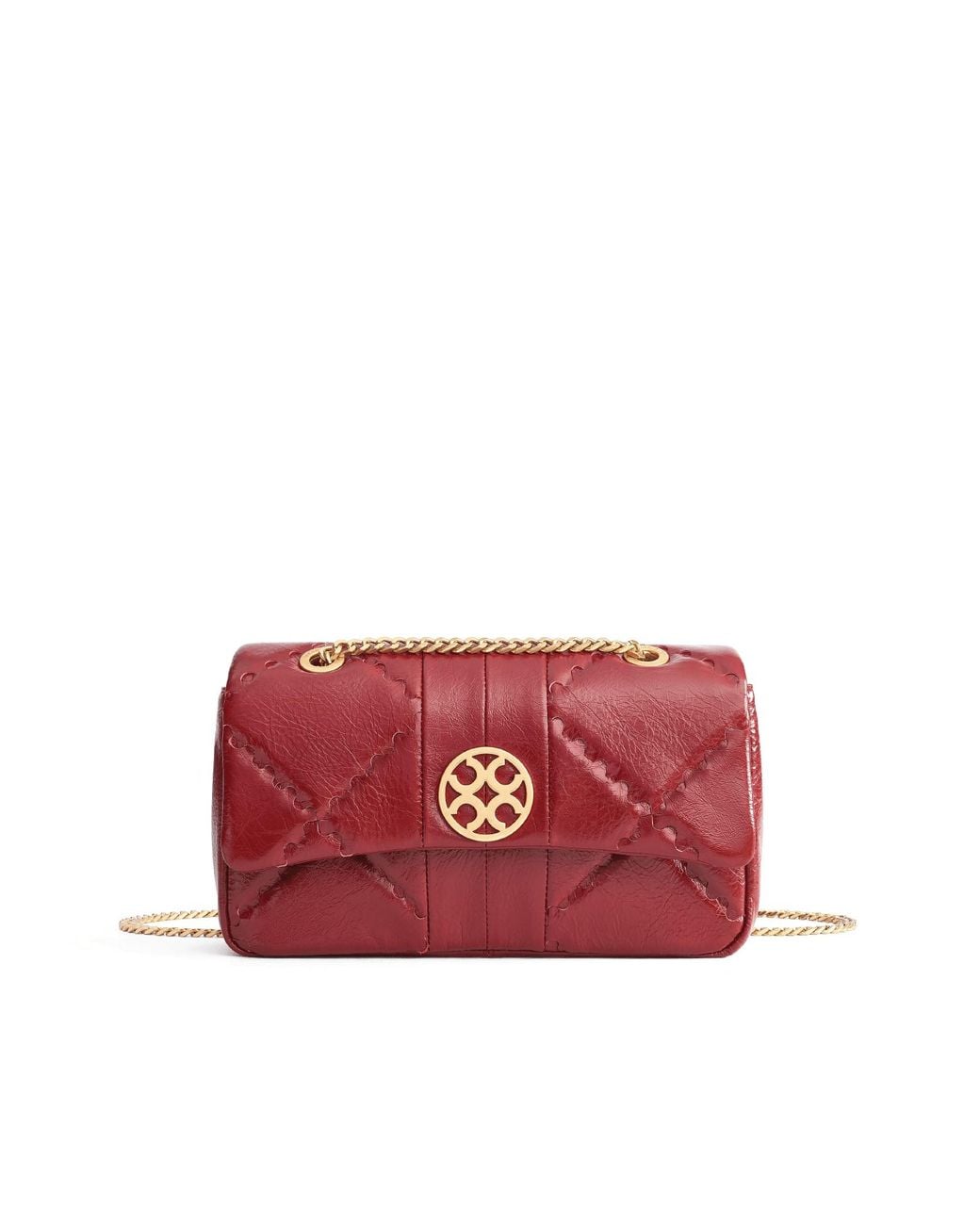 Orange Cube Red Mosaic Diamond Chain Bag
