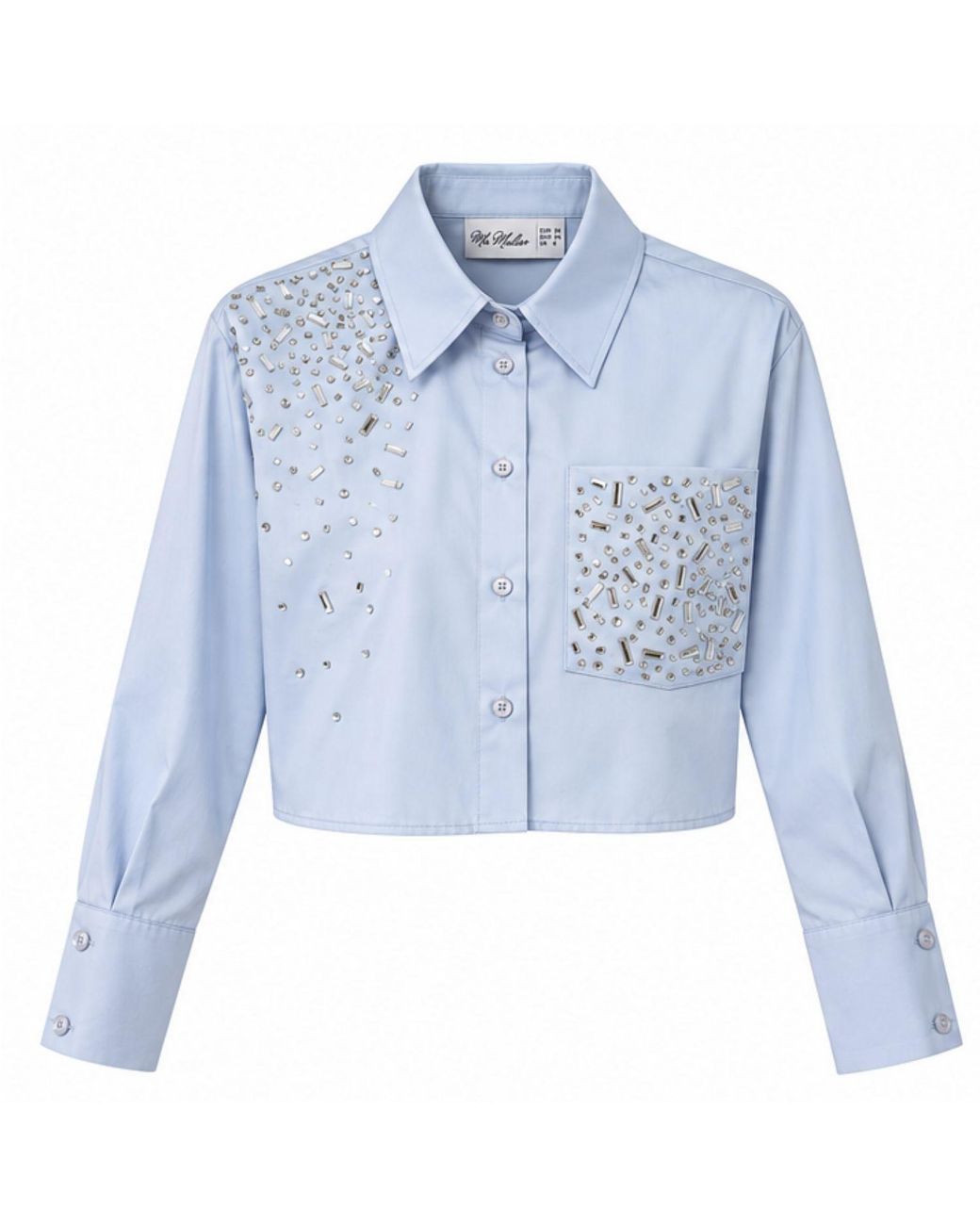Ma Mulier Blue Mamu Crop Shirt