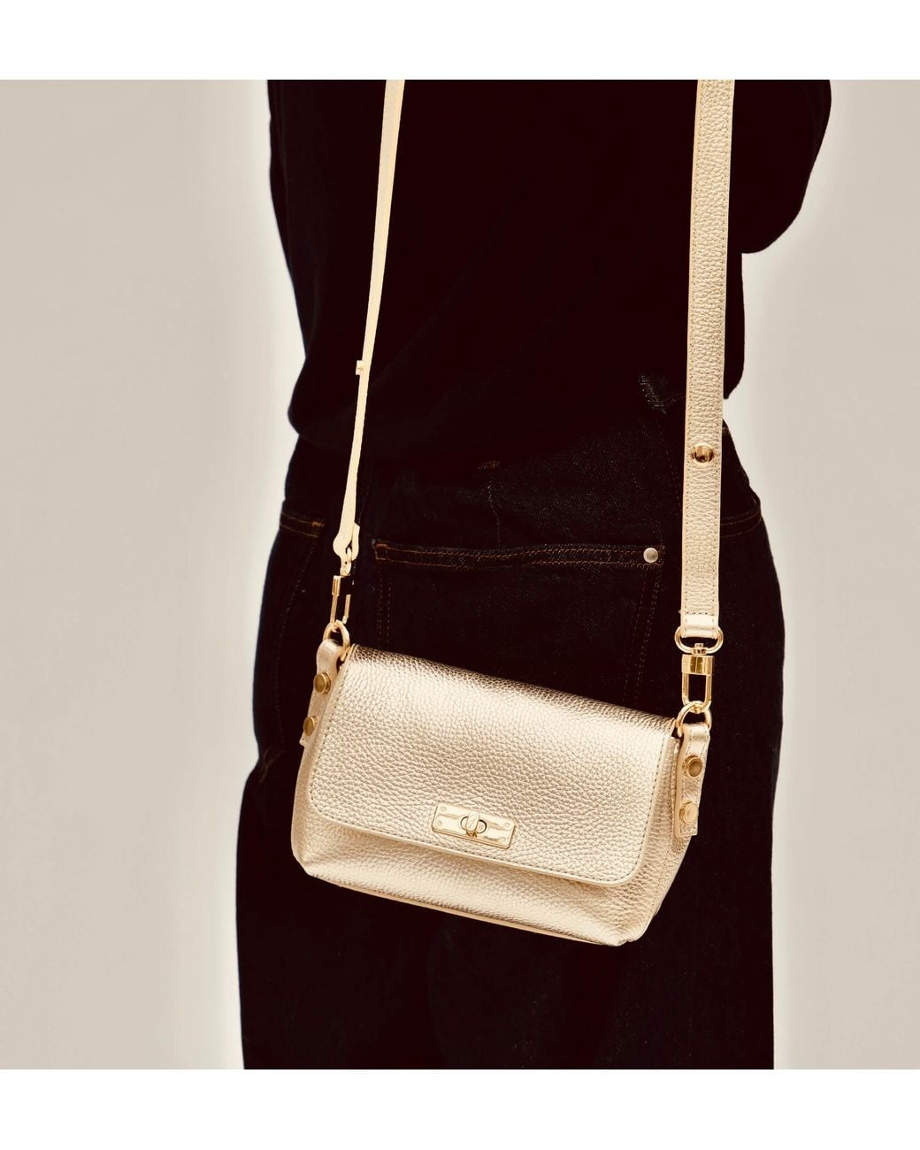 Apatchy London Gray The Maisie Mini Leather Bag