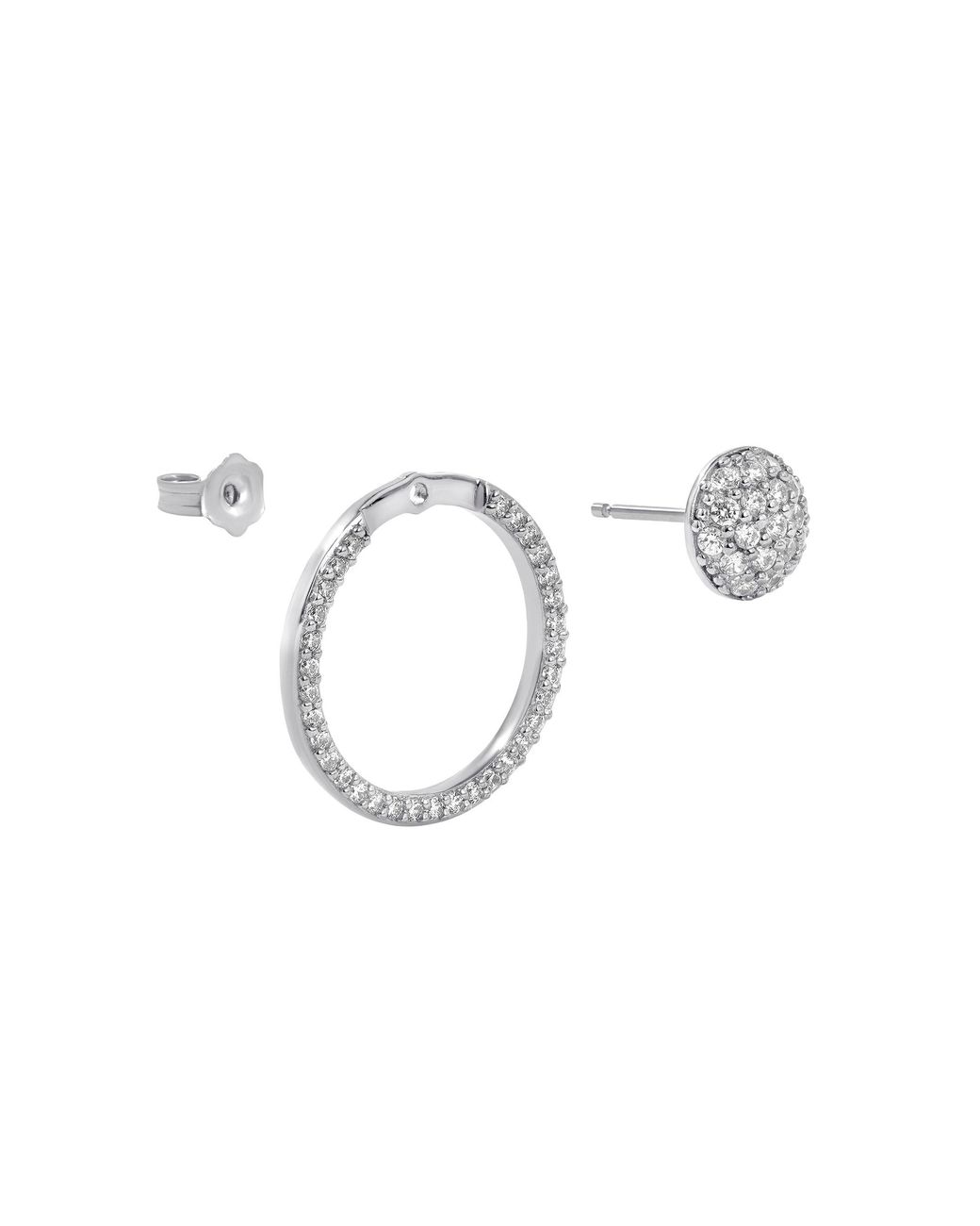 Diamonbliss Metallic Marilyn Monroe Convertible Pave Stud Earrings