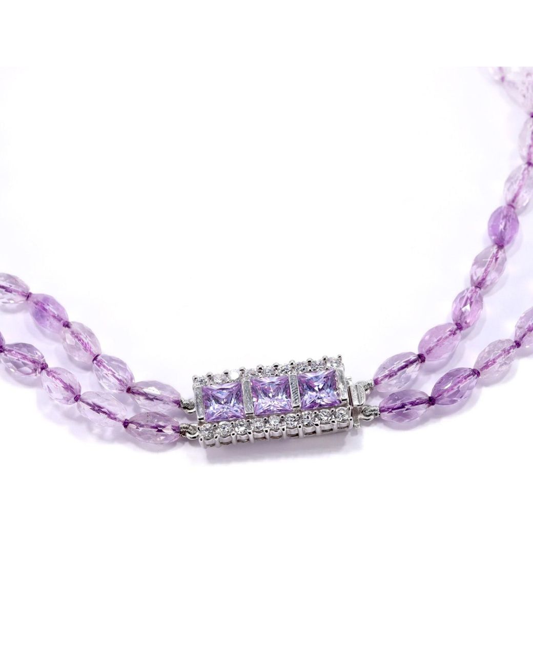 Mineralgems•Studio Purple Lilac Amethyst Two-Strand Choker