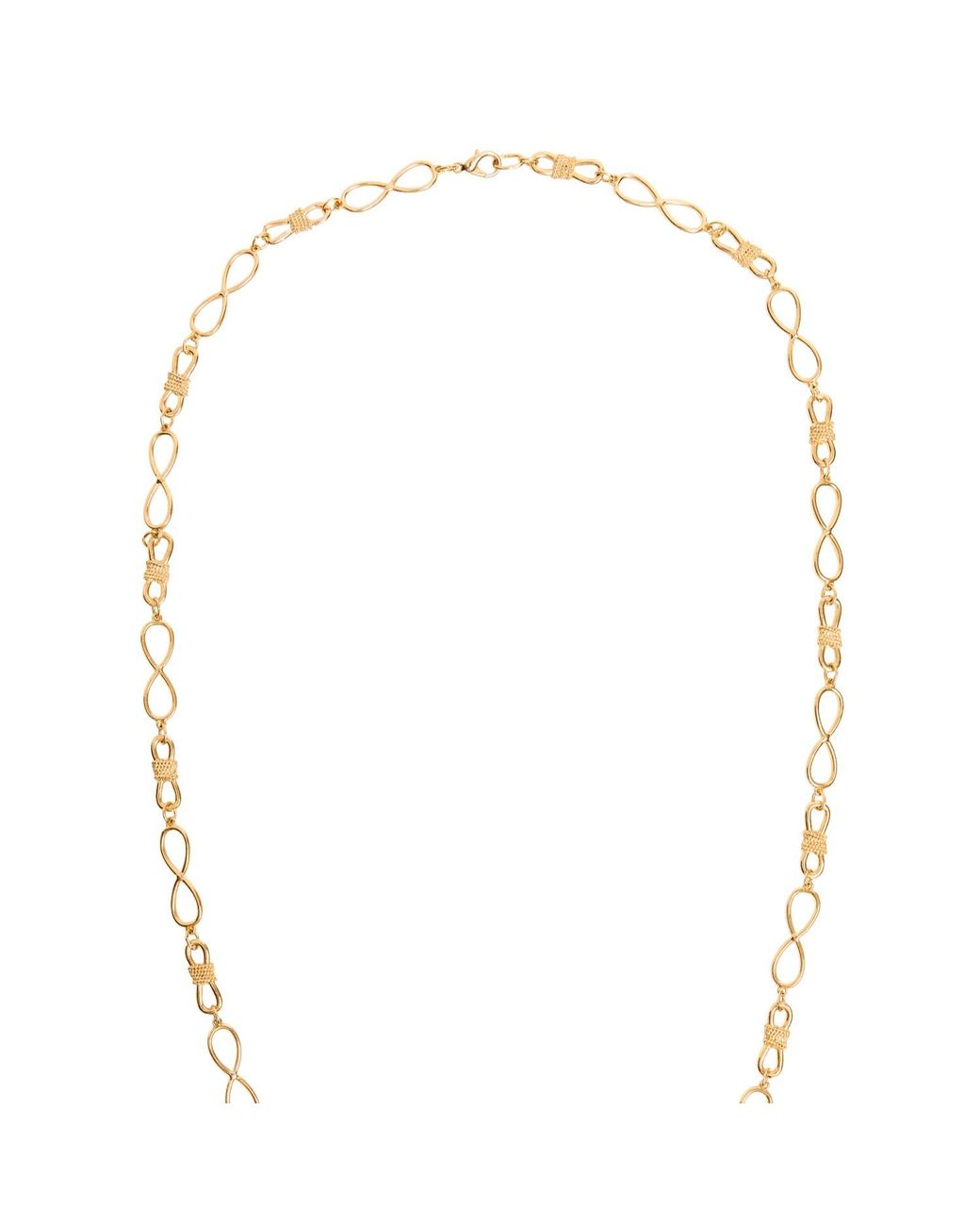 Caramel Vintage Jewellery Metallic Infinity Link Chain Necklace