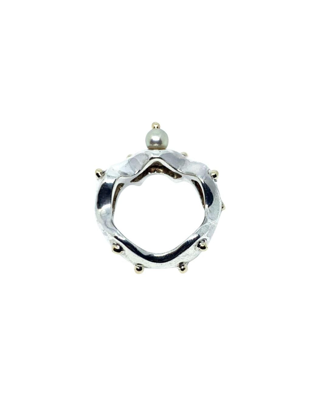 Tg-Jewellery by Tamara Gervasio Metallic Sea Slug Ring – Sterling With Pearl