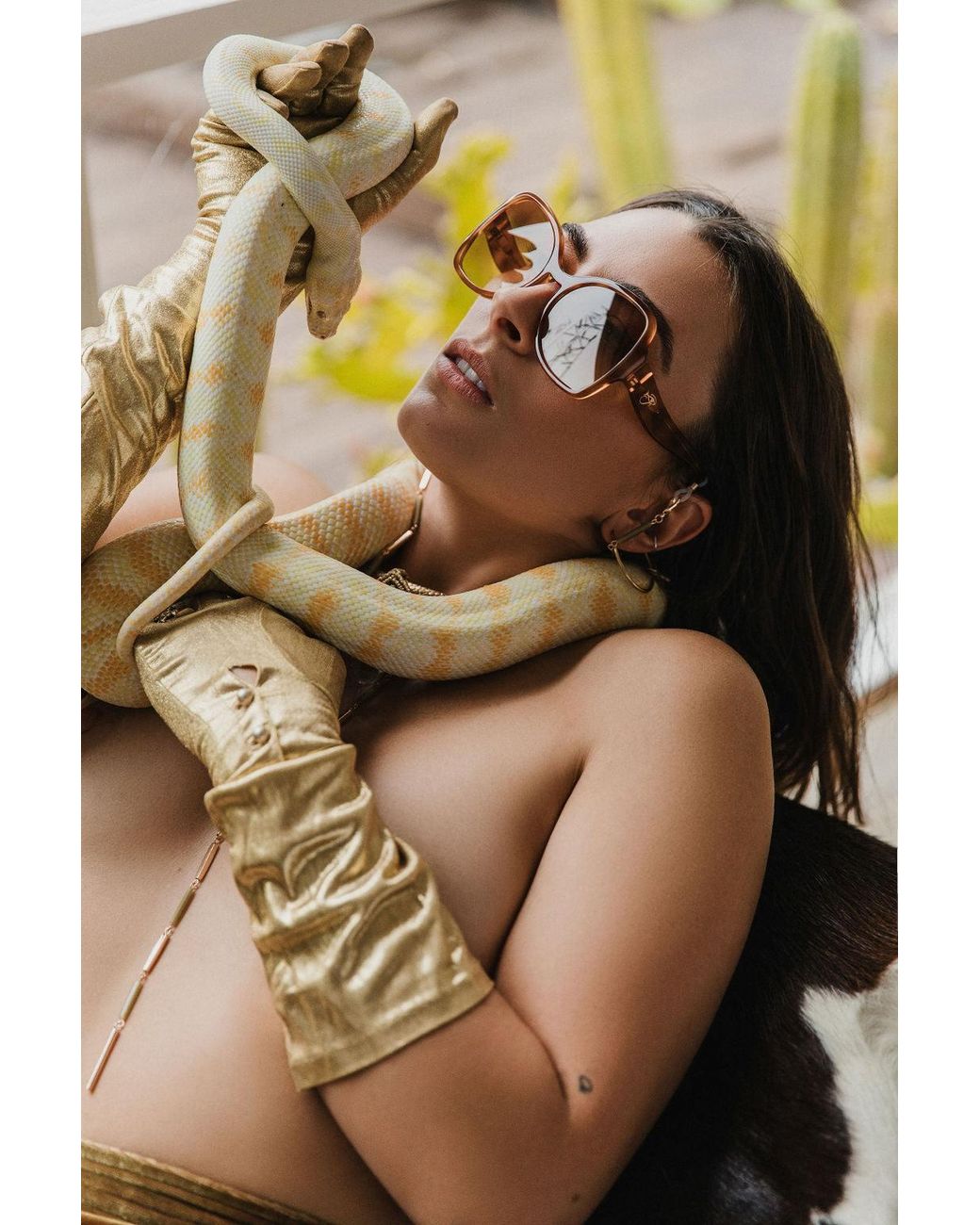 We the Stars Brown Cleopatra's Gaze Sunglasses