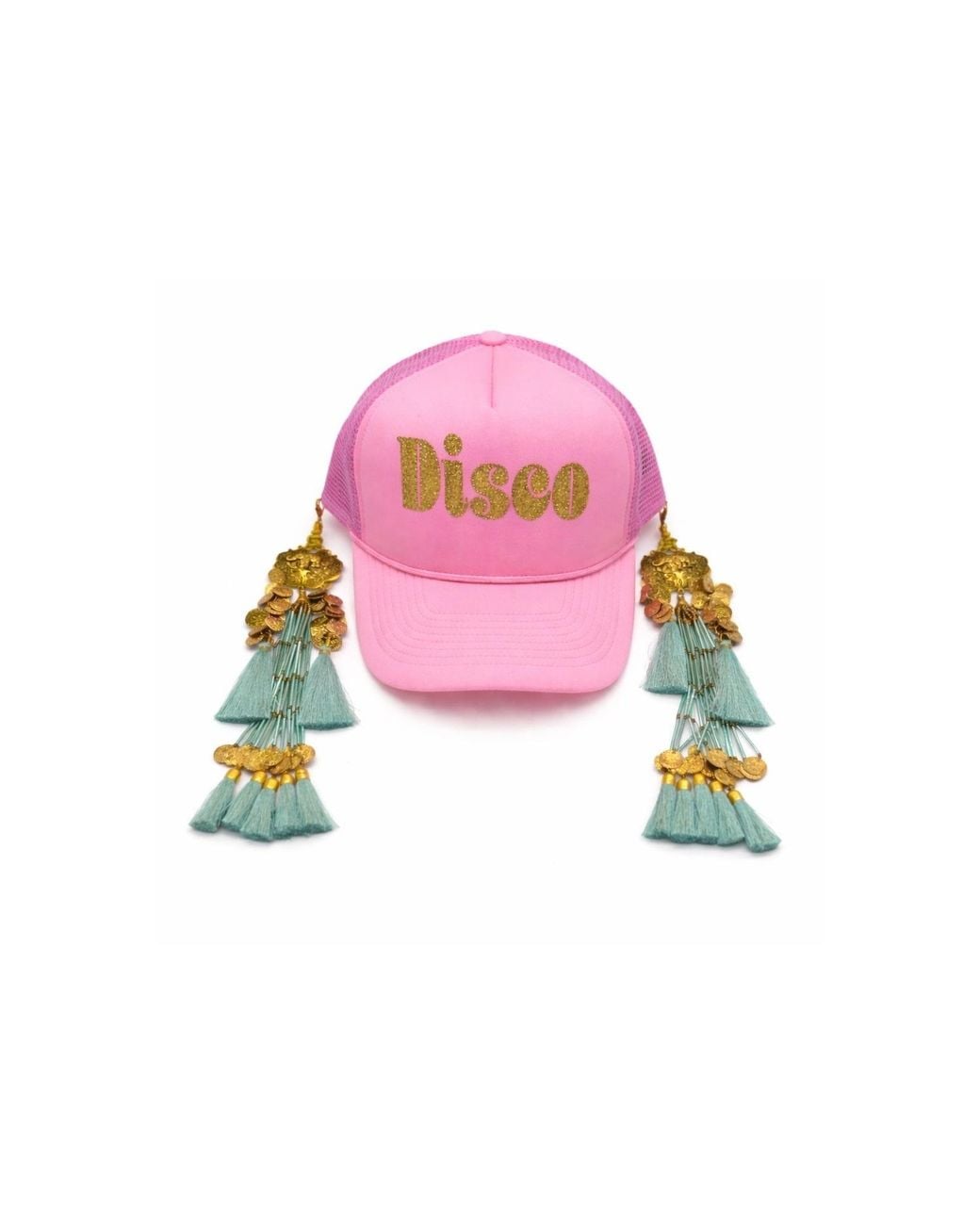 Julia Clancey Pink Disco Dream Candy Tasseltastic Dream Trucker Cap